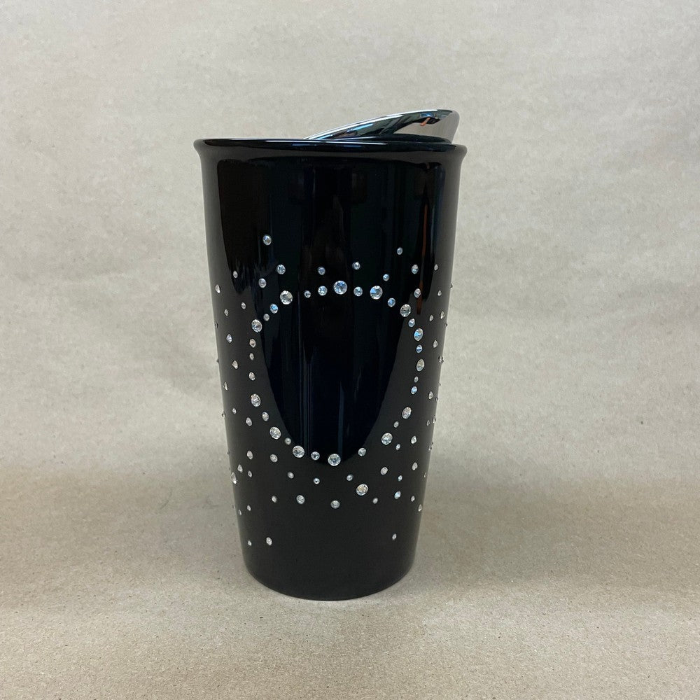 Starbucks Swarovski Black Ceramic Tumbler Mug-2015